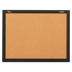 7195016511298, SKILCRAFT Cork Board, 24 x 18, Natural Tan Surface, Black Aluminum Frame