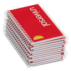 Universal® Wirebound Memo Book, Narrow Rule, 5 x 3, Orange, 12 50 Sheet Pads/Pack