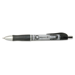 7520016539298, SKILCRAFT Needle Point Roller Ball Pen, Retractable, Fine 0.7 mm, Black Ink, Gray/Black/White Barrel, Dozen