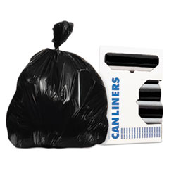 AccuFit® Linear Low Density Can Liners with AccuFit Sizing, 32 gal, 1.3 mil, 33" x 44", Black, 20 Bags/Roll, 5 Rolls/Carton