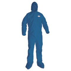 KleenGuard* A20 Breathable Particle Protection Coveralls, Large, Blue, 24/Carton