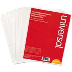 Universal® Top-Load Poly Sheet Protectors, Standard Gauge, Letter, Clear, 50/Pack