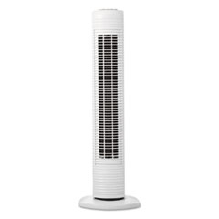 Holmes® Oscillating Tower Fan, Three-Speed, White, 5 9/10"W x 31"H
