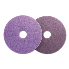 Scotch-Brite™ Diamond Floor Pads, 19" Diameter, Purple, 5/Carton