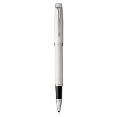 Parker® IM Roller Ball Pen, Stick, Fine 0.7 mm, Black Ink, Brushed Metallic Barrel