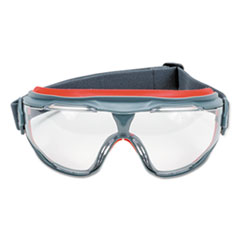 3M™ GoggleGear 500Series Safety Goggles, Anti-Fog, Red/Gray Frame, Clear Lens,10/Ctn