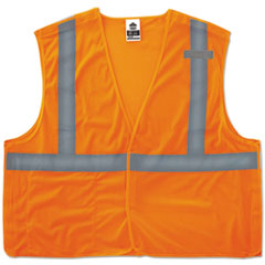 GloWear 8215BA Type R Class 2 Econo Breakaway Mesh Vest, Small to Medium, Orange