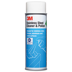 3M™ Stainless Steel Cleaner and Polish, Lime Scent, Foam, 21 oz Aerosol Spray, 12/Carton