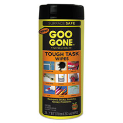 Goo Gone® Clean Up Wipes, 8 x 7, Citrus Scent, White, 24/Canister, 4 Canister/Carton
