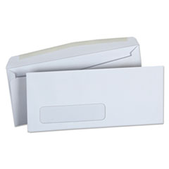 Universal® Business Envelope, Address Window, #10, Commercial Flap, Gummed Closure, 4.13 x 9.5, White, 250/Box