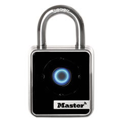 Master Lock® 4400D Bluetooth Padlock, Indoor, Black/Silver, 1 29/32" Width