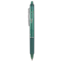 Pilot® FriXion Clicker Erasable Gel Ink Retractable Pen, Green Ink, .7mm, Dozen