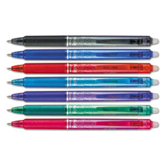 Pilot® FriXion Clicker Erasable Gel Ink Retractable Pen, Assorted Ink, .5mm, 7/Pack