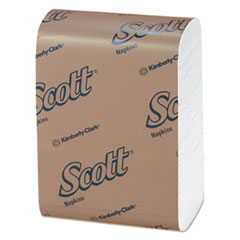 Scott® Low-Fold Dispenser Napkins, 1-Ply, 12" x 7", White, 250/Pack, 32 Packs/Carton