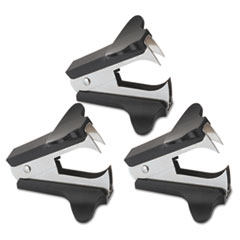 Universal® Jaw Style Staple Remover, Black, 3/Pack