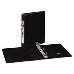 Avery® Mini Size Durable View Binder with Round Rings, 3 Rings, 1" Capacity, 8.5 x 5.5, Black