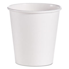 SOLO® Single-Sided Poly Paper Hot Cups, 10 oz, White, 1,000/Carton