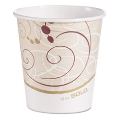 Dart® Paper Hot Cups in Symphony Design, 10 oz, Beige/White/Red, 1000/Carton