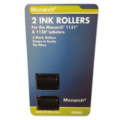 Monarch® 925403 Replacement Ink Rollers, Black, 2/Pack