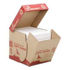 7530016111896, SKILCRAFT Recycled Copy Paper, 92 Bright, 20 lb Bond Weight, 8.5 x 11, White, 500 Sheets/Ream, 5 Reams/Carton
