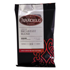 PapaNicholas® Coffee Premium Coffee, Breakfast Blend, 18/Carton