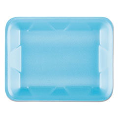 Genpak® Supermarket Trays, Blue, Foam, 9 1/4 x 7 1/4 x 1 1/8, 125/Bag, 4 Bags/Carton