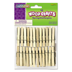 Creativity Street® Wood Spring Clothespins, 3 3/8 Length, 50 Clothespins/Pack