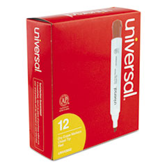Universal™ Dry Erase Marker, Chisel Tip, Red, Dozen