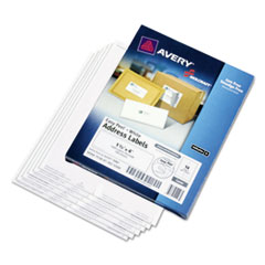 7530013025504, SKILCRAFT Laser Labels, Label Printers, 1.33 x 4, White, 14/Sheet, 100 Sheets/Box