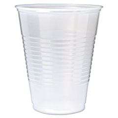 Fabri-Kal® RK Ribbed Cold Drink Cups, 12 oz, Translucent, 50/Sleeve, 20 Sleeves/Carton