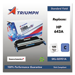 Triumph™ 751000NSH0284 Remanufactured Q5951A (643A) Toner, 10,000 Page-Yield, Cyan