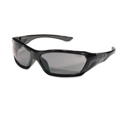 MCR™ Safety ForceFlex Safety Glasses, Black Frame, Gray Lens