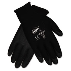 MCR™ Safety Ninja HPT PVC coated Nylon Gloves, Medium, Black, Pair