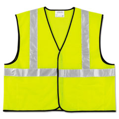 MCR™ Safety Class 2 Safety Vest, Polyester, 2X-Large, Fluorescent Lime with Silver Stripe