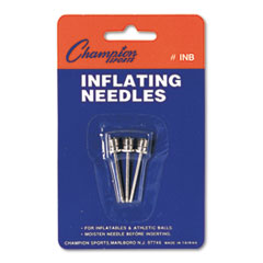 Champion Sports Nickel-Plated Inflating Needles for Electric Inflating Pump, 3/Pack