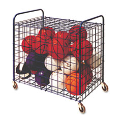 Champion Sports Lockable Ball Storage Cart, 24-Ball Capacity, 37w x 22d x 20h, Black