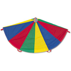 Champion Sports Nylon Multicolor Parachute, 12-ft. diameter, 12 Handles