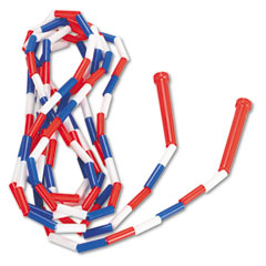 Champion Sports Segmented Plastic Jump Rope, 16ft, Red/Blue/White