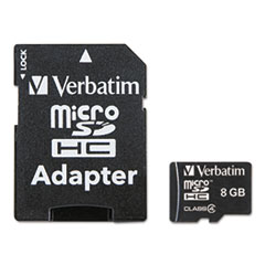 Verbatim® MicroSDHC Card with Adapter