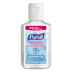 PURELL® Advanced Refreshing Gel Hand Sanitizer, 2 oz, Flip-Cap Bottle, Clean Scent, 24/Carton