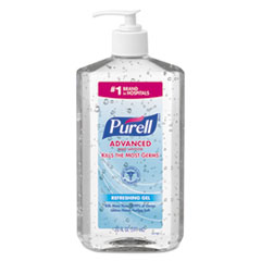 PURELL® Advanced Refreshing Gel Hand Sanitizer, 20 oz Pump Bottle, Clean Scent