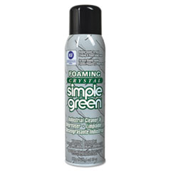 Simple Green® Foaming Crystal Industrial Cleaner and Degreaser, 20 oz Aerosol Spray, 12/Carton