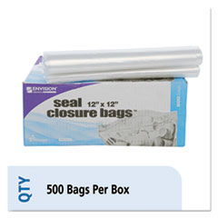 Stout® by Envision™ Envision Zipper Seal Closure Bags, Clear, 12 x 12, 500/Carton