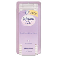 Johnson & Johnson® Pure Cotton Swabs, Safety Swabs, 185/Pack