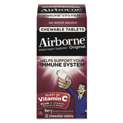Airborne® Immune Support Chewable Tablet, Berry, 32 Count