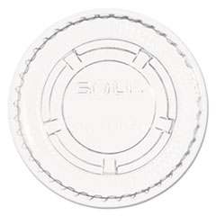 Dart® Portion/Soufflé Cup Lids, Fits 0.5 oz to 1 oz Cups, PET, Clear, 125 Pack, 20 Packs/Carton