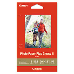 Canon® Photo Paper Plus Glossy II, 10.6 mil, 4 x 6, Glossy White, 50/Pack