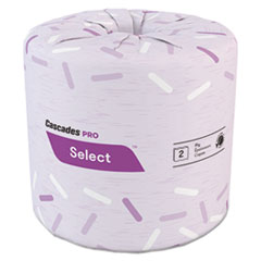 Cascades PRO Select Standard Bathroom Tissue, 2-Ply, White, 4.31 x 3.25, 550/Roll, 80 Roll/Carton