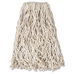 Rubbermaid® Commercial Economy Cut-End Cotton Wet Mop Head, 20oz, 1" Band, White, 12/Carton