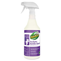 OdoBan® BioOdor Digester, Eucalyptus Scent, 32 oz Bottle, 12/Carton